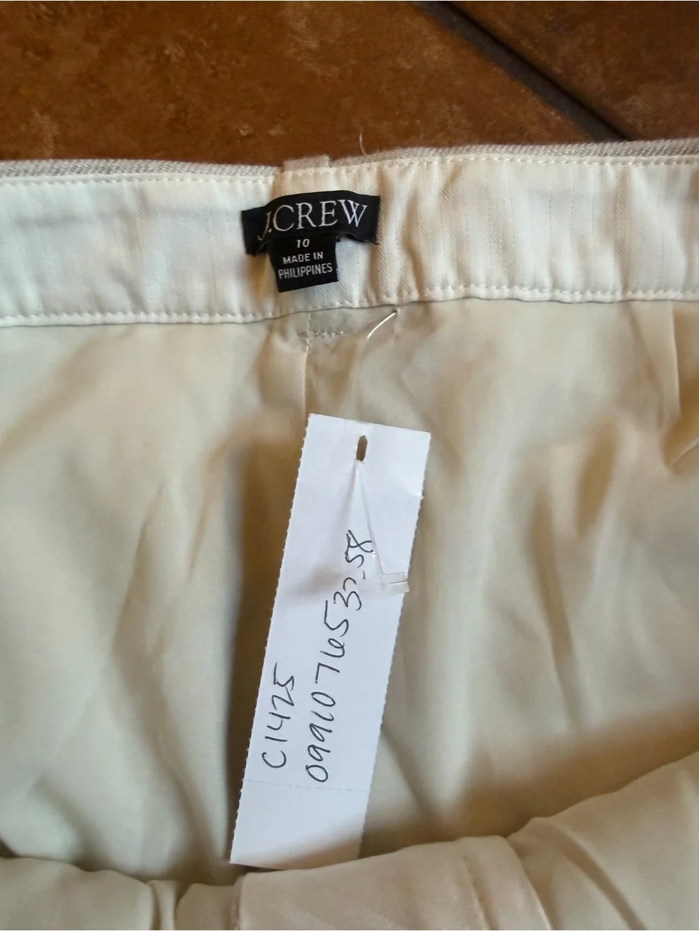 J CREW 10  Kaya pant in stretch linen blend CI425